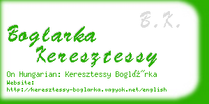 boglarka keresztessy business card